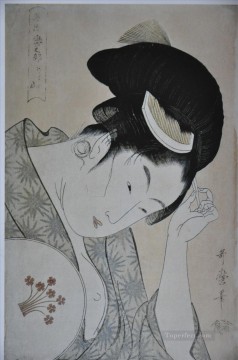 喜多川歌麿 Painting - シリーズ歌仙恋の部より 1794 喜多川歌麿 浮世絵美人画